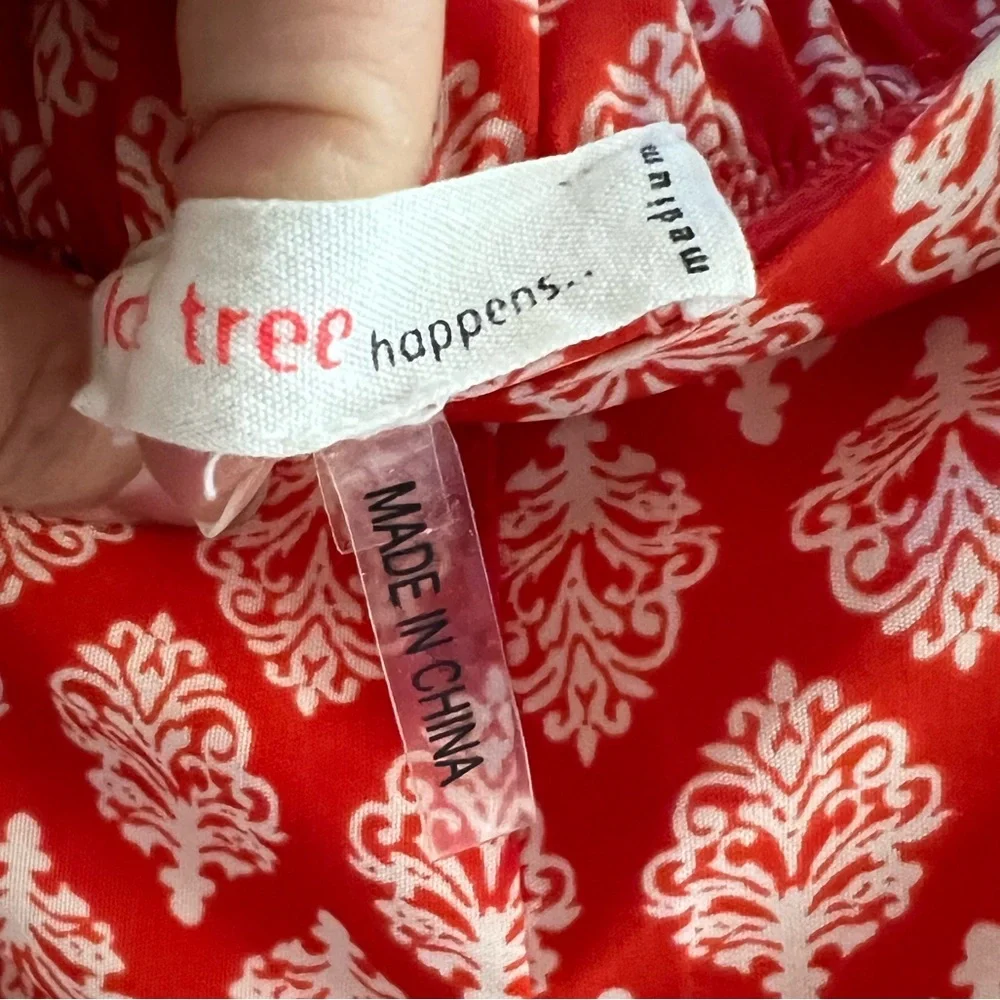 Love tree happens bohemian pants red with design size medium